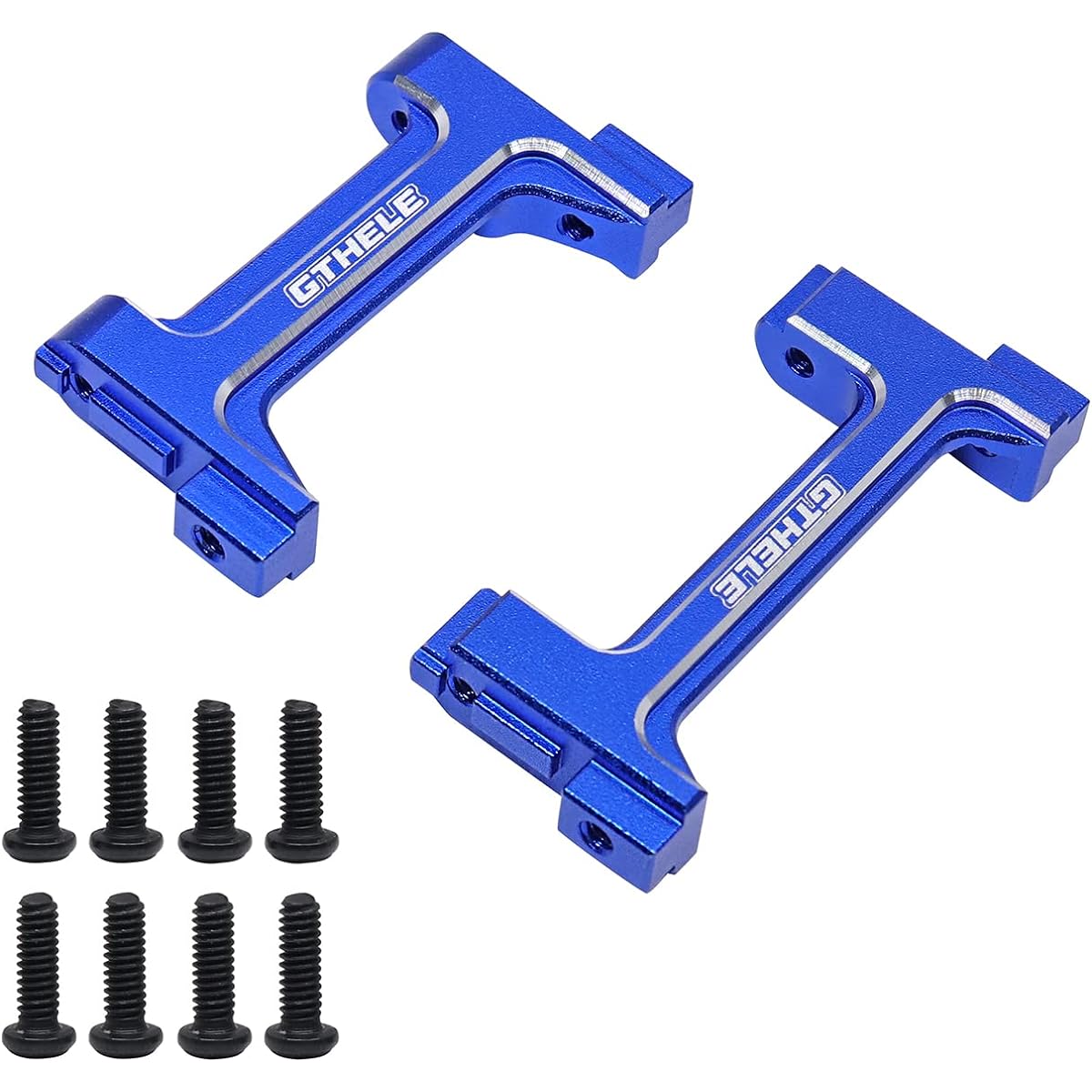 GTHELE Aluminum Front & Rear Bumper Mount Set Traxxas TRX4M Upgrade Parts for 1/18 RC Crawler Car (Dark Blue)
