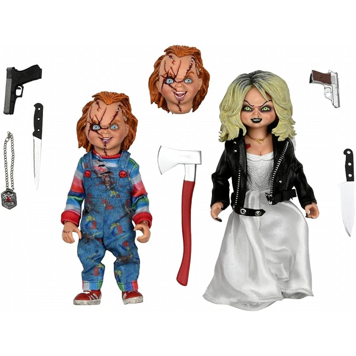 Child's Play Bride of Chucky Chucky & Tiffany Action Doll 2PK 626595