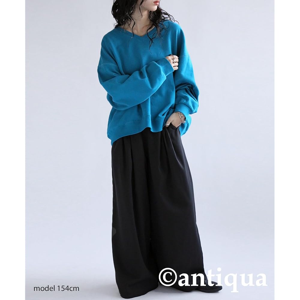 [antiqua] [Antica] Short length fleece pullover sweatshirt for women AYA-00020