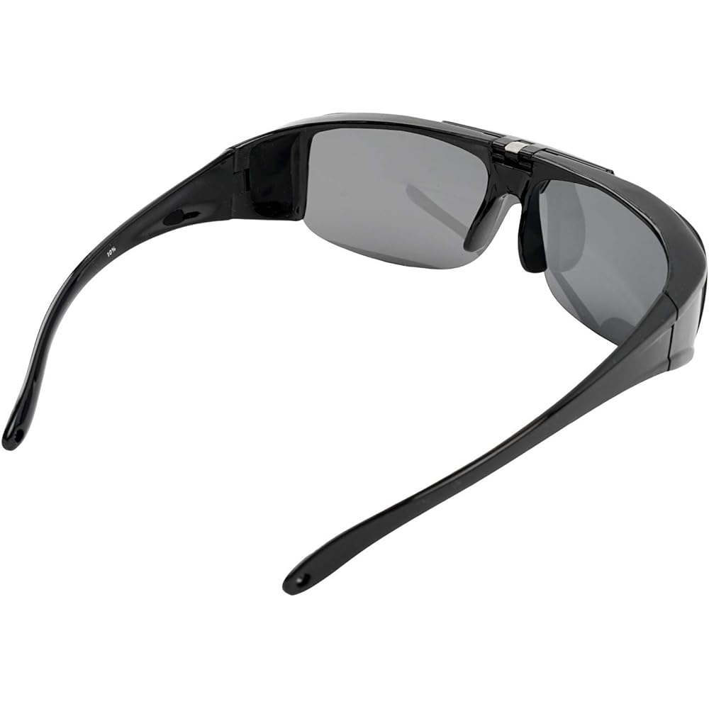 EDWIN Flip-up Sunglasses Polarized Overglasses Plastic Frame Black EDF-011-1