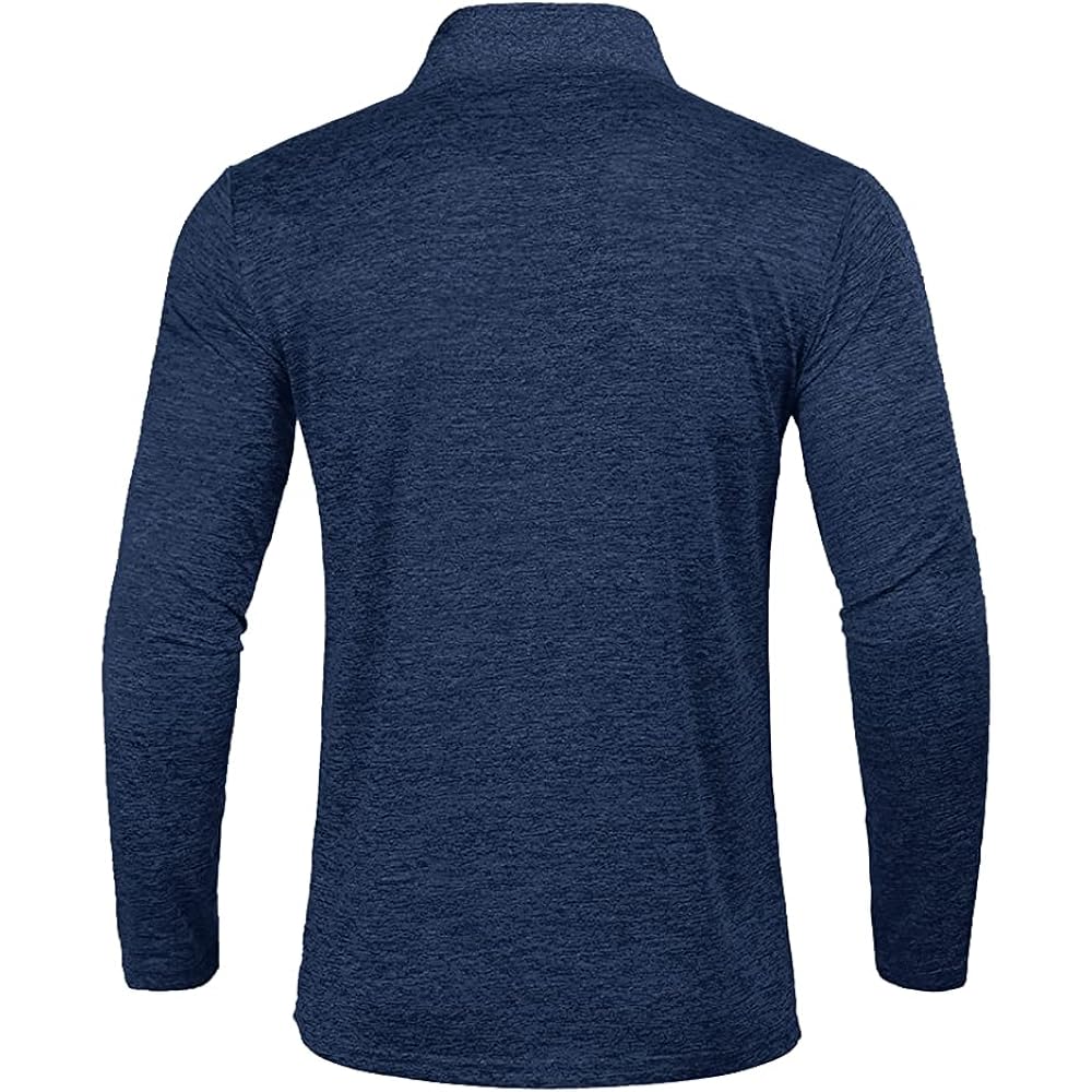 [TACVASEN] Long Sleeve Men's Sweatshirt Hoodie 1/4 Zip Pullover Sports Thin Brushed Lining Cation Fabric Running Outdoor Spring Autumn Winter