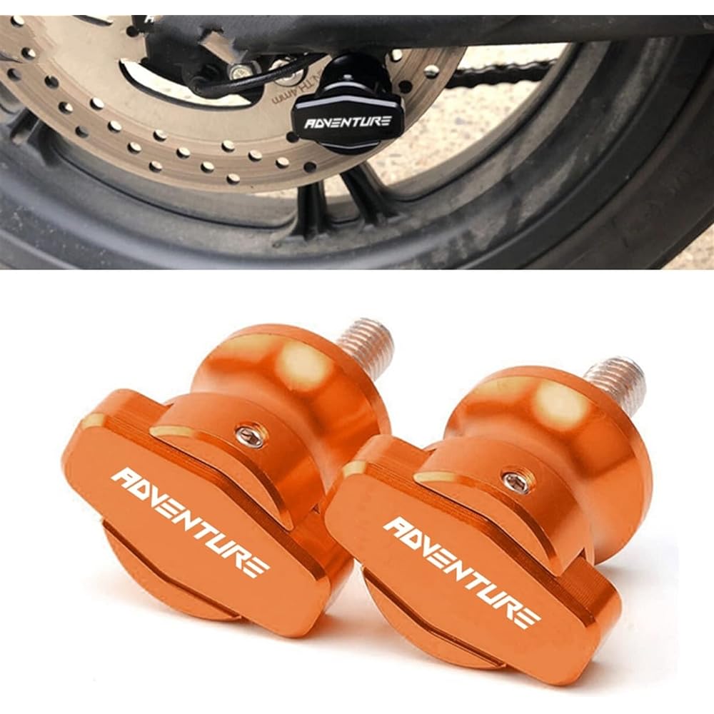 DEMUR 10mm Motorcycle CNC Aluminum Stand Screw Swingarm Slider Spool Fit KTM 990 SMT/SUPERMOTO/SUPER DUKE 1090/1190/1290 ADVENTURE R Swingarm Slider Spool (Size: Titanium)