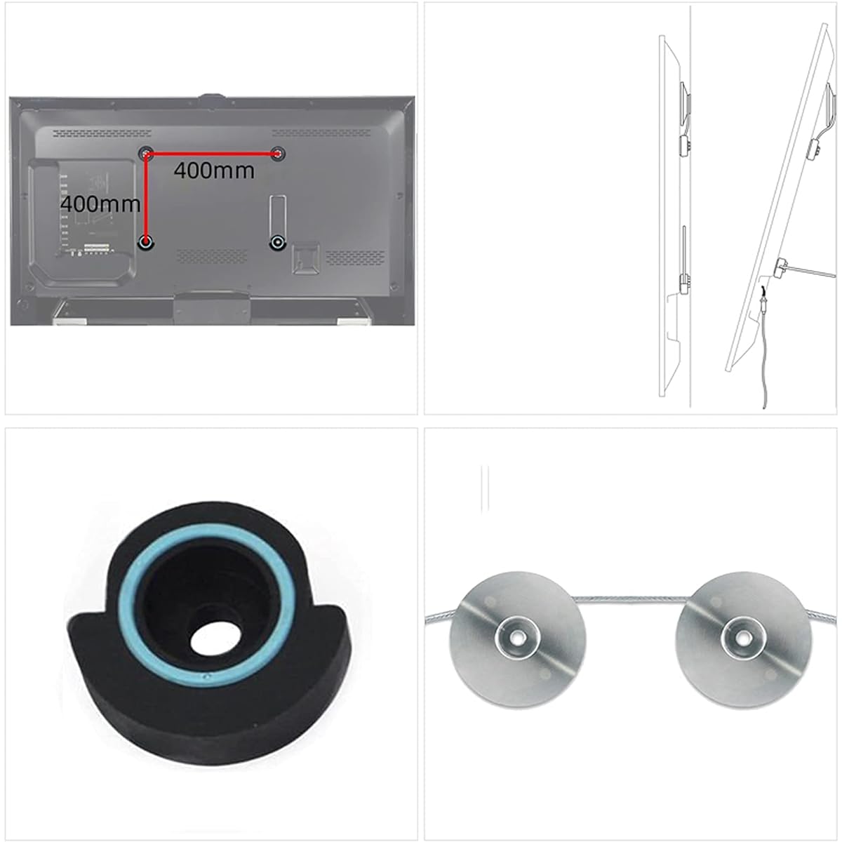 TV Stand Creative TV Wall Mount Low Profile Fixed TV Wall Mount Bracket Adjustable Wall Mount TV Rack, Max VESA 400x400mm Max 110lbs Adjustable TV Mount Stand