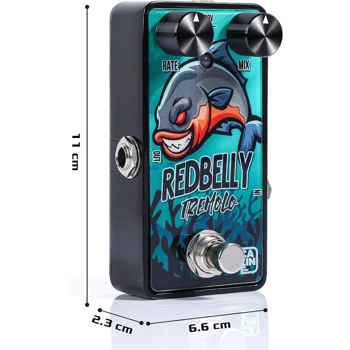 Caline G Series Tremolo Pedal Mini Tremolo Guitar Effect Pedal for Bass with Digital Circuit for Electric Guitar G007