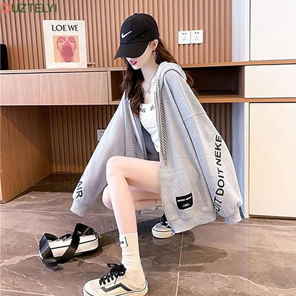 DUZTELYI Women's Oversized Parka Loose Long Sleeve Thin Korean Style Casual Spring Autumn DU858
