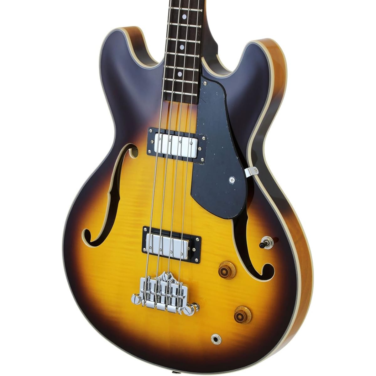 AriaProII Semi-Acoustic Bass Sunburst TAB-Classic/FM