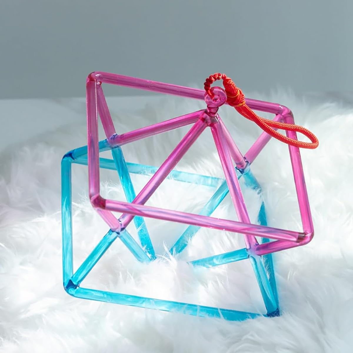 Crystal Singing Pyramid for Healing Meditation, with Crystal Singing Bowl Striker, Excellent Sound, for Buddhism, Yoga, Stress Relief (Color : 9 Inch)