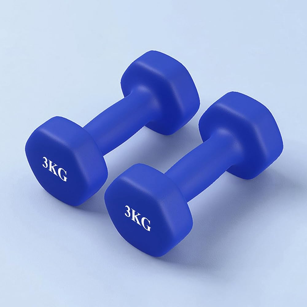 Taimonik Dumbbell [Set of 2 1kg 2kg 3kg 4kg 5kg 6kg 8kg 10kg] [7 colors to choose from] Muscle training, diet, iron array, soft coating