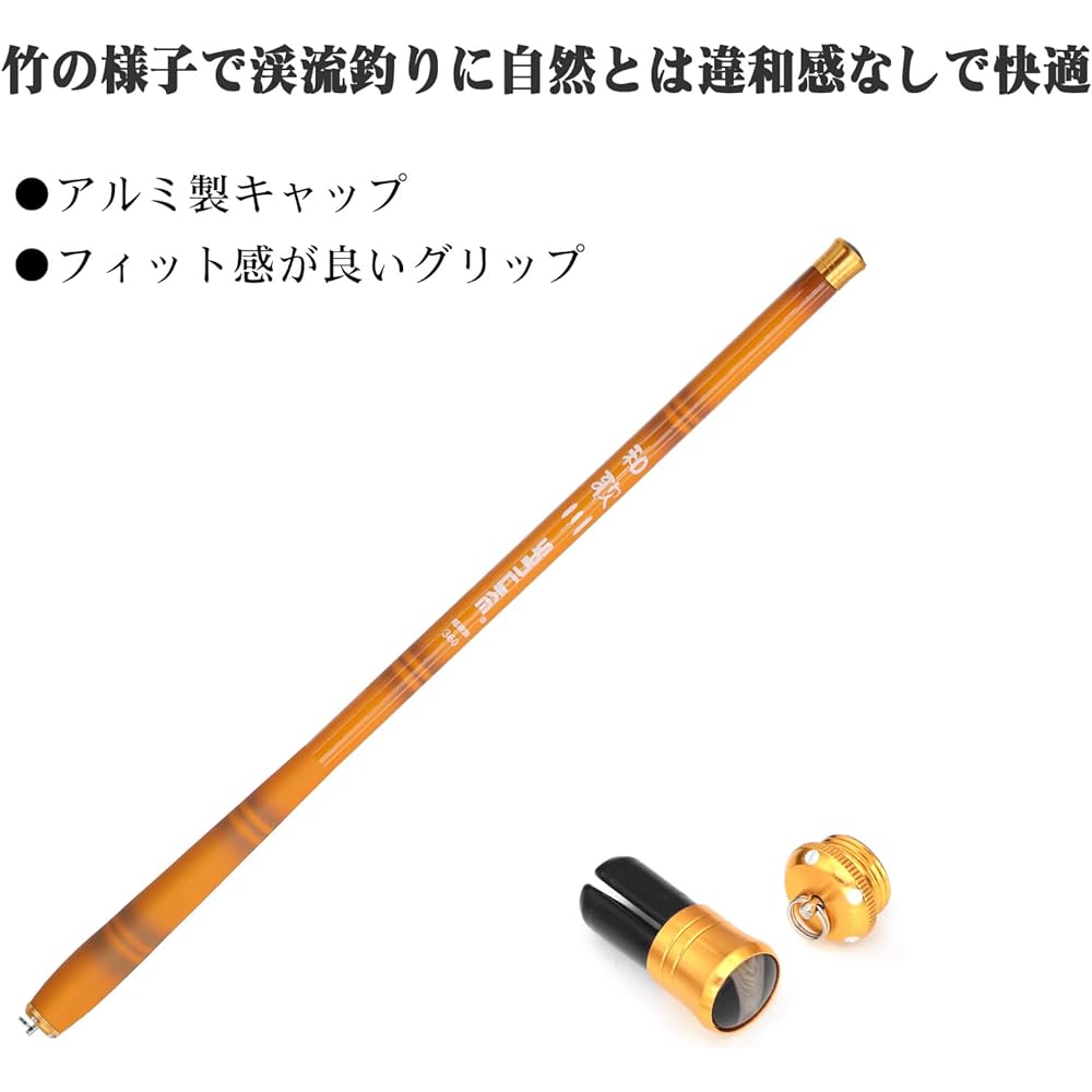 SANLIKE Mountain Stream Rod, Fishing Rod, Carbon Fiber Material, Ultra Light, Telescoping, Closing Dimensions: 43cm, Easy to Carry, Suitable for Beginners, Total Length: 1.8m/2.3m/2.7m/3m/3.6m/4.5m/5.1m