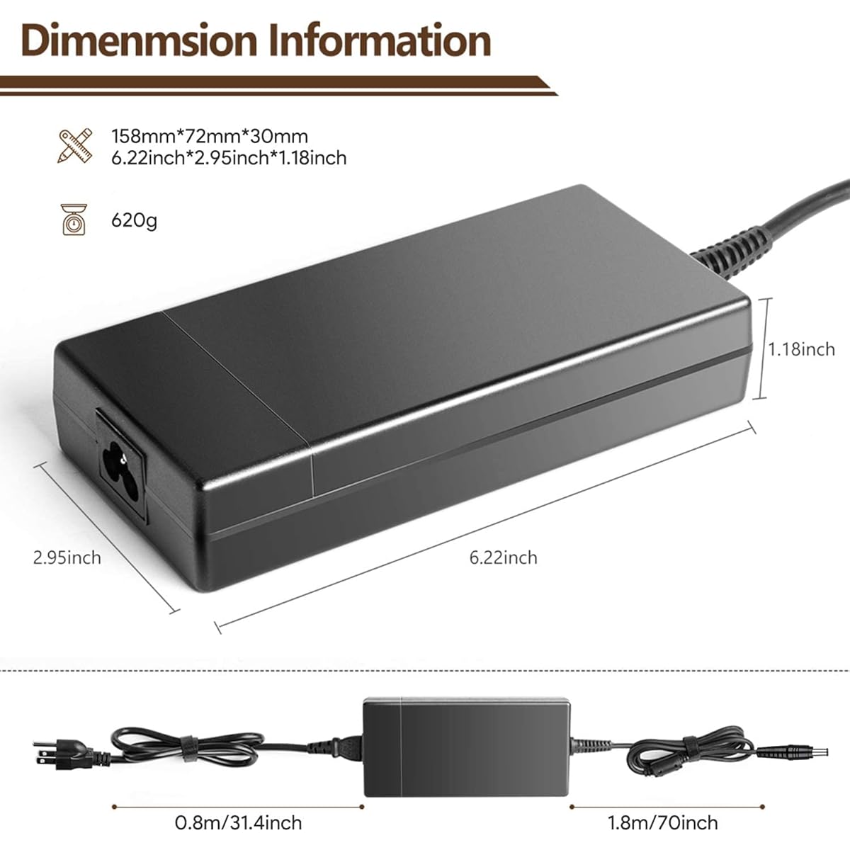 TAIFU Drobo Power Supply AC Adapter Charger 12V 150W Drobo DroboFS S 5D 5Dt 5N 5N2 5C 5D3 5-Bay 4-Bay Storage Array Network Storage DR-5X-1P11 DAS Hard Disk Drive HDD NAS Charger Heavy Duty