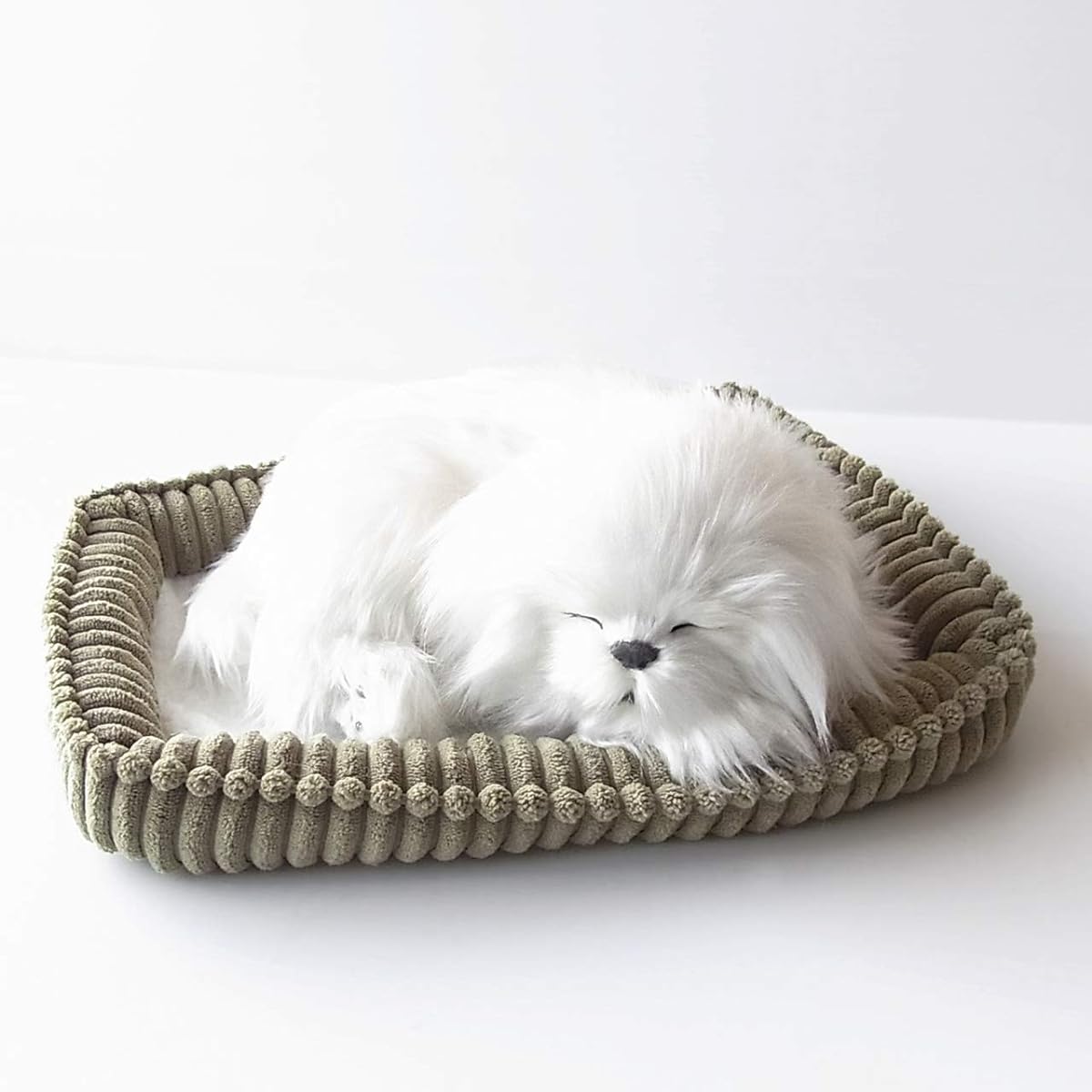 Ninian and Kino Perfect Pet (Small Size) Maltese Stuffed Animal Dog Realistic Look-alike Goods Animal Healing Moving Present Gift Celebration Cute Stuffed Dog