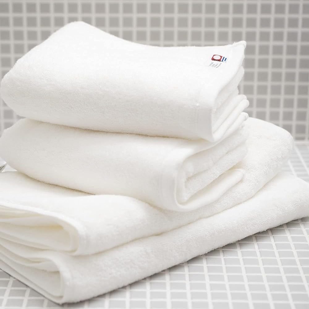 Bloom Imabari Towel Leon Bath Towel Set of 2 Towel Gift Thick Luxury Towel Hotel Specifications Boxed Made in Japan Sun Jokin Cotton 100% Cotton (White)