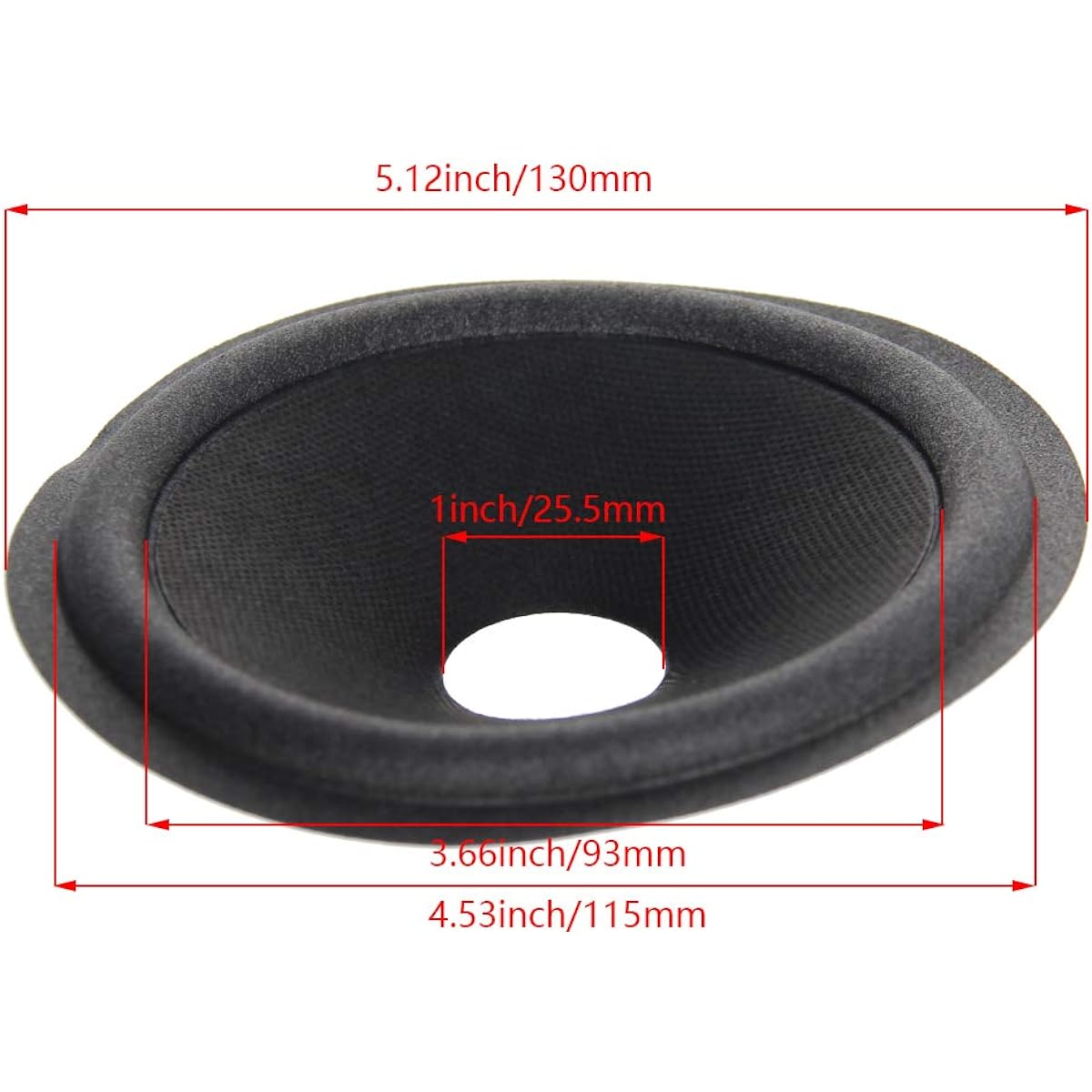 Jutagoss Subwoofer Speaker Paper Drum Cone Foam Rim Coil Diameter 5" 1 Piece