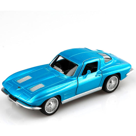 TOKAXI 1/36 Scale 1963 Chevrolet Corvette Diecast Car Model Pull Back Vehicle Toy Car Gift for Boys Girls