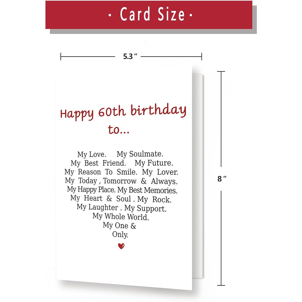 Funny 60th Birthday Card Unisex Romantic 60 Years Greeting Card for Boyfriend Husband Naughty Love Anniversary Card Wife Girlfriend Special 60th Birthday Gift Just to Love Him