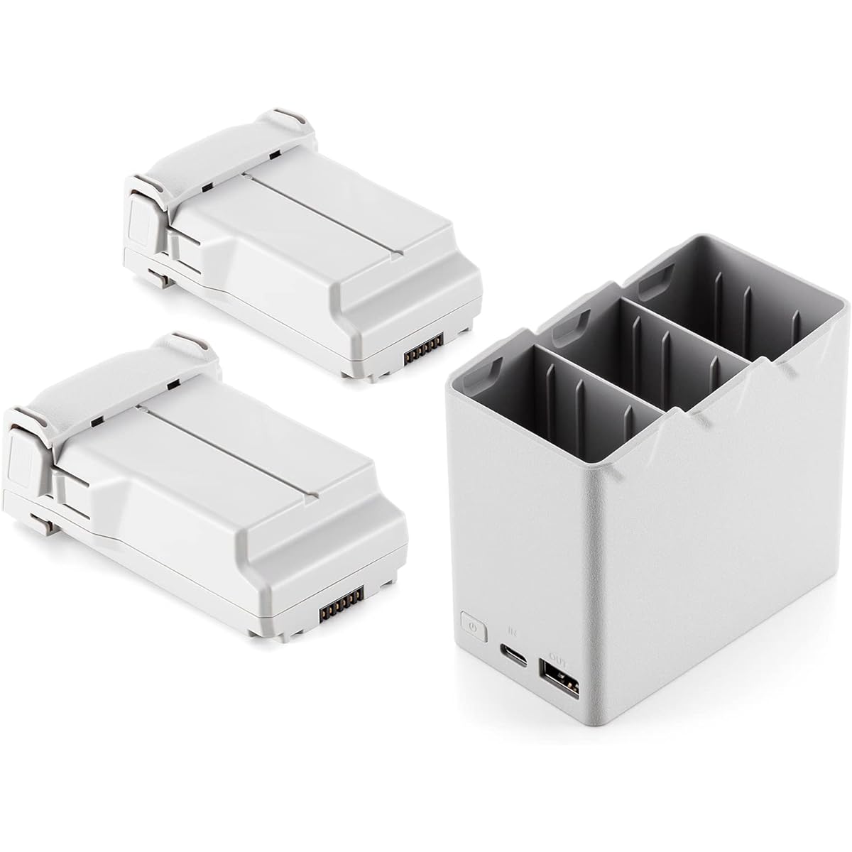 Original Mini 3 Pro Intelligent Flight Battery Plus (3850mAh Capacity, 47mins Longest Endurance) Mini 3 Pro Bi-Directional Charging Hub for DJI Mini 3/Mini 3 Pro RC Drone Accessories 2-Pack