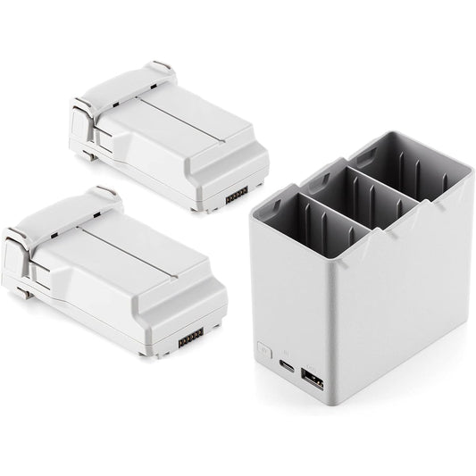 Original Mini 3 Pro Intelligent Flight Battery Plus (3850mAh Capacity, 47mins Longest Endurance) Mini 3 Pro Bi-Directional Charging Hub for DJI Mini 3/Mini 3 Pro RC Drone Accessories 2-Pack