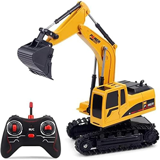 Ruutcasy Remote Control Digger Toy Digger Remote Control Excavator Excavator Toy Engineering Sand Digger Construction Vehicle Toy RC Excavator Toy for Kids, RX-0023