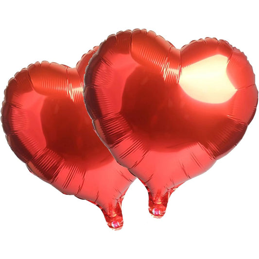 2pcs 32inch Red Heart Shape Foil Balloons for Wedding Anniversary Bridal Shower Marriage Engagement Party Supplies