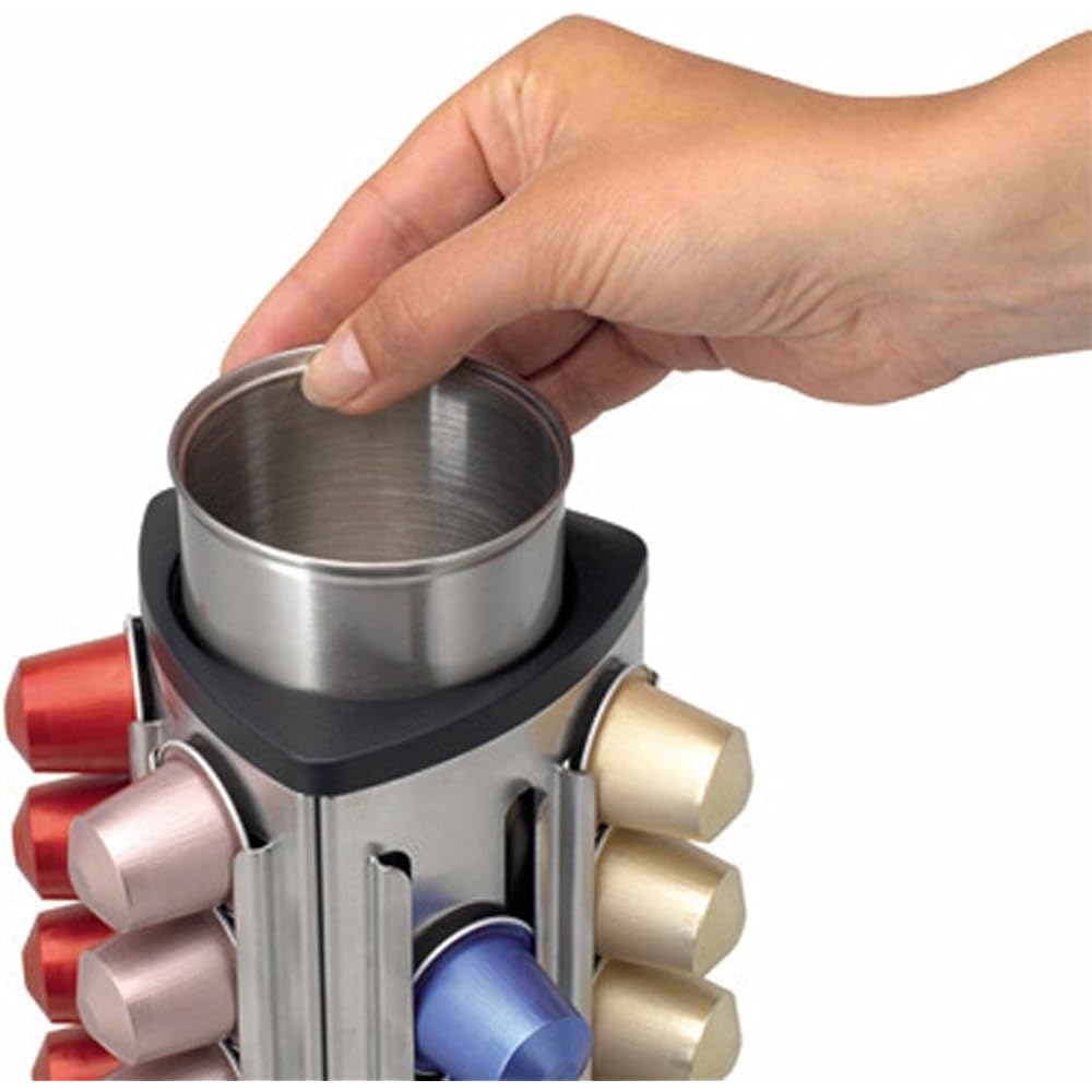 Brabantia Coffee Capsule Holder Dispenser Width 11.4 x Depth 11.4 x Height 19.7cm Dishwasher Safe Tower Stand 418709