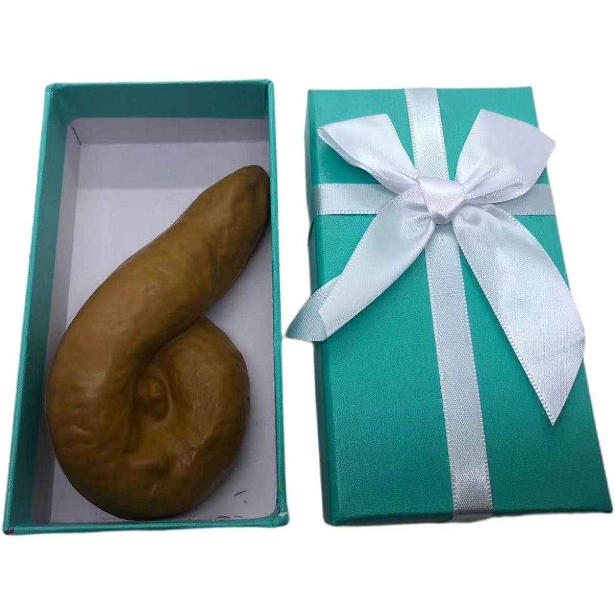 Tiffany The Turd!!! Funny Poop in a Box Practical Gag Gift. Fake poop in a little blue box. Funny gift for naughty wife, mother, lover, etc.