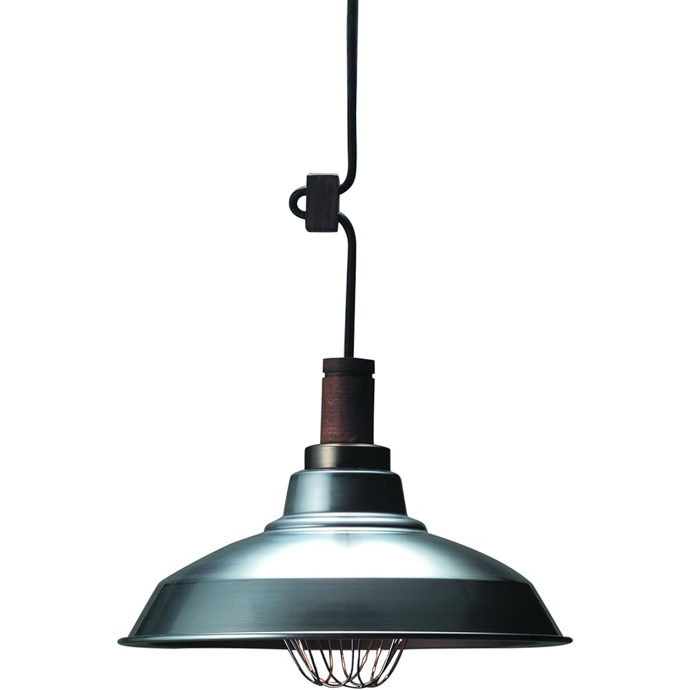 Goto Lighting Pendant Light Steel 100W with Clear Bulb Cord 64cm GLF-3148