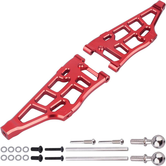 Aluminum Front Lower Suspension Arm Arrma 1/8 Kraton/Outcast/Notorious/Talion 6S BLX Upgrade Part Replaces ARA330656 (Red)
