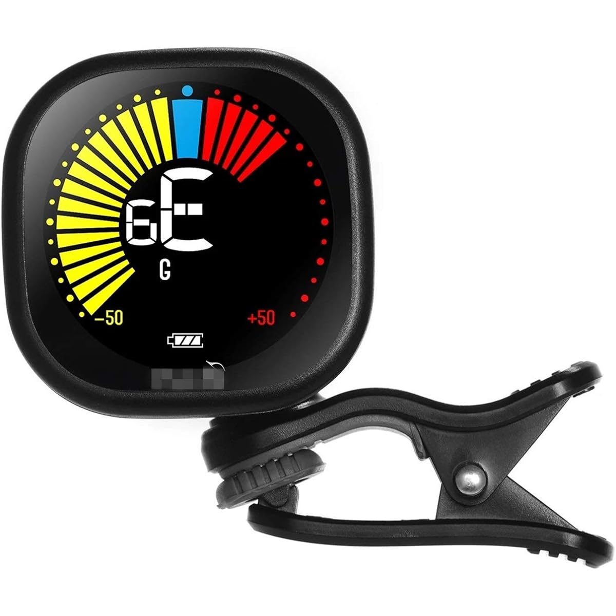 Guitar Tuner Rechargeable Clip-on Guitar Tuner LCD Color Display Built-in Battery Multi-function