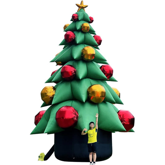 TKLoop 13ft Tall Lighted Inflatable Green Christmas Tree with Multicolor Gift Box and Star - Outdoor Indoor Holiday Party Yard Decoration - Inflatable Lawn Home Family Decorations (13ft)
