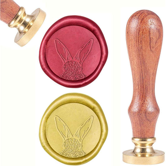 CRASPIRE Wax Seal Stamp Wooden Handle Collection #01 AJEW-WH0100-276-US15