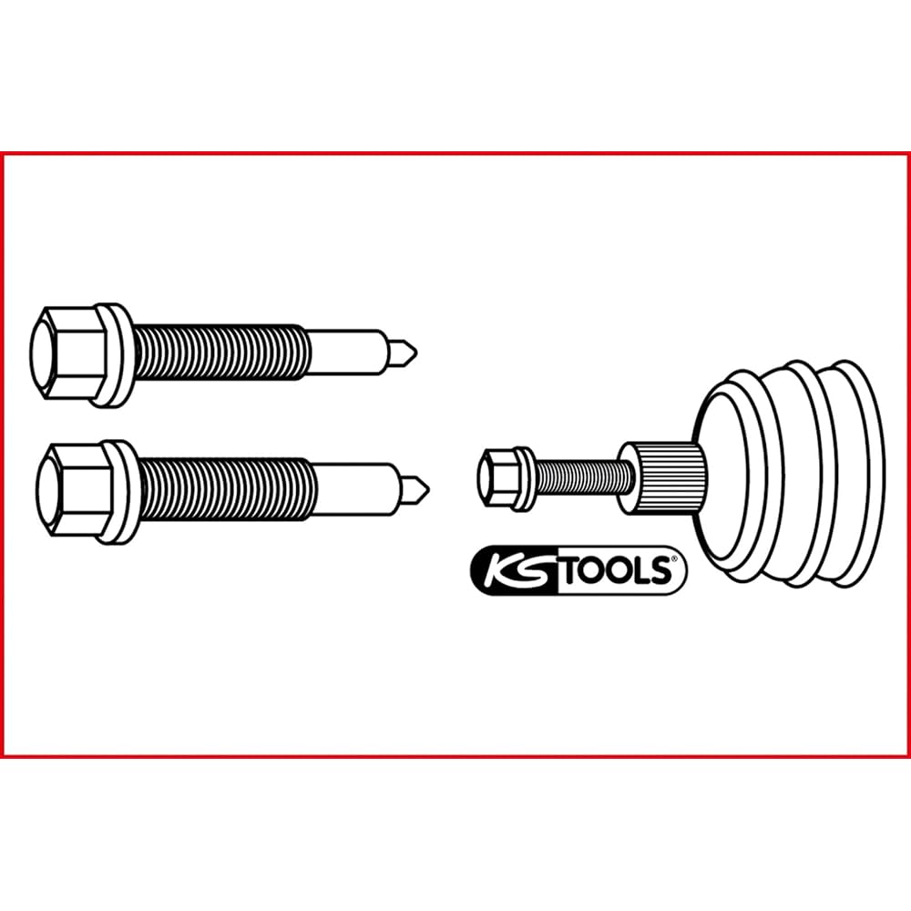 KS Tools VAG drive shaft pressure screw set 2 pieces 150.9705
