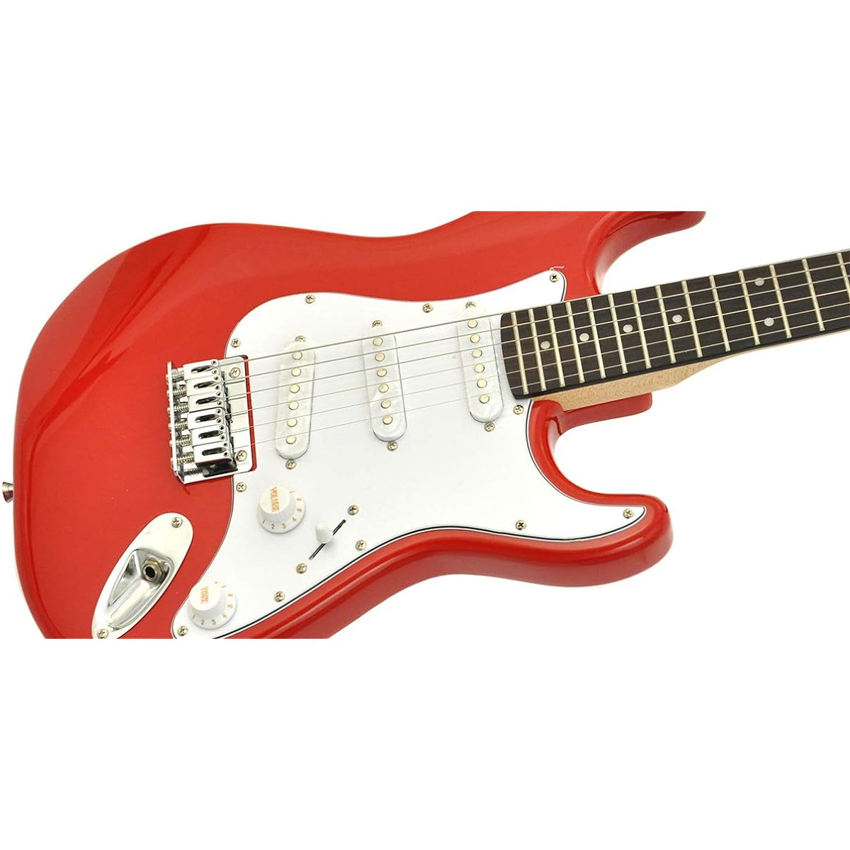 PLAYTECH ST025 RED Electric Guitar 570mm Scale Mini Guitar