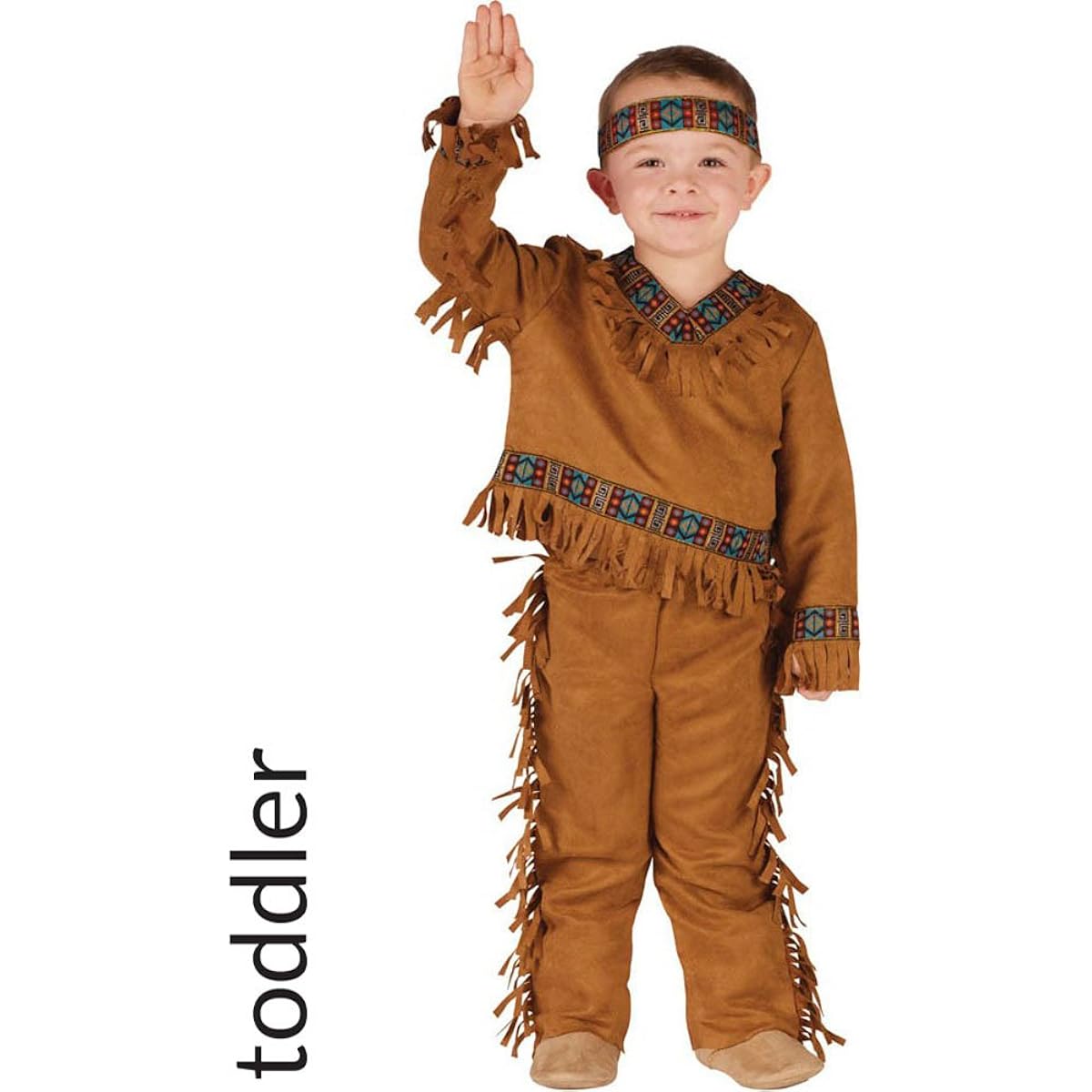 Native American Toddler Male Costume Native American toddler male costume♪Halloween♪Size: 24M-2T
