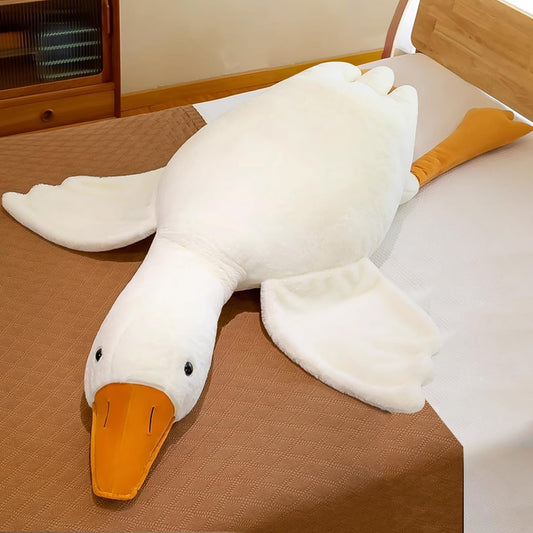 Werdast 33.5" Stuffed Goose Plush Toy White Swan Plush Toy Gift (White 34.5")