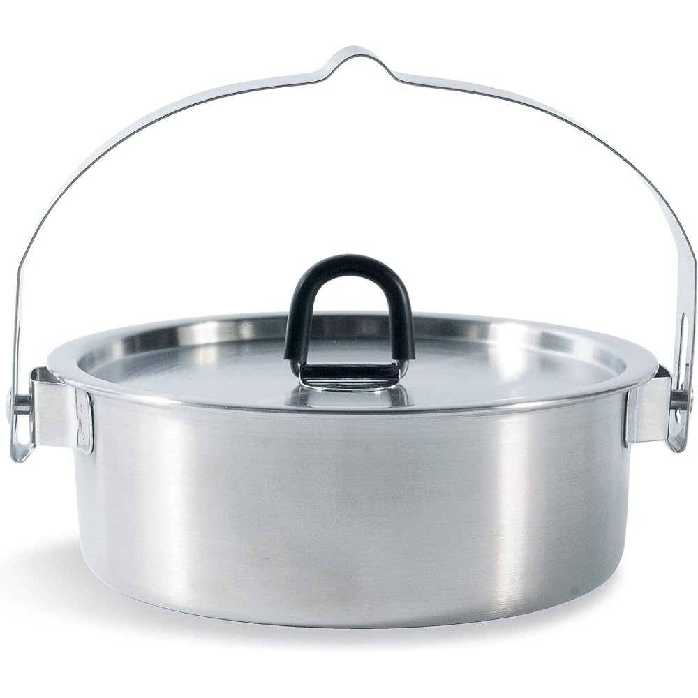 [TATONKA] Cooker 3-piece set, pot, frying pan, stainless steel, carrying bag included