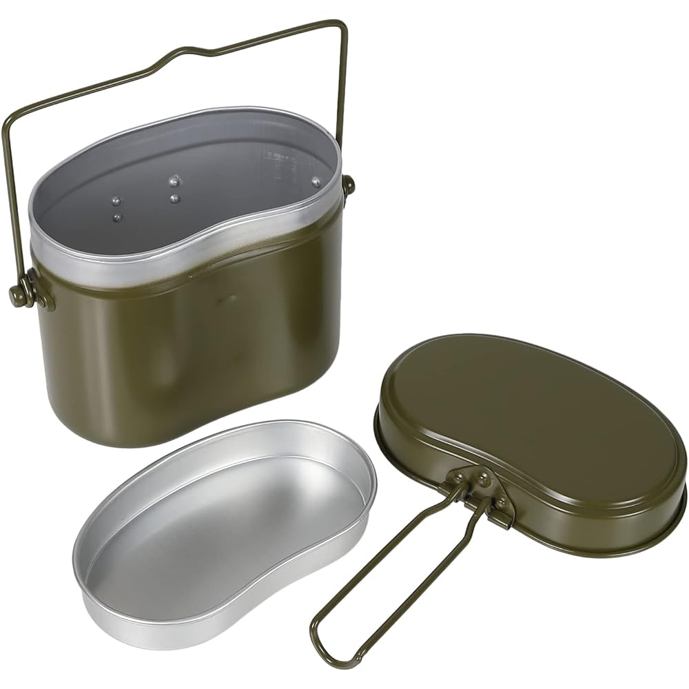 Ooi Metal Swiss Style Rice Cooker with Handle, 4 Cups, Olive Green [Outdoor, Emergency Use, Made in Japan]