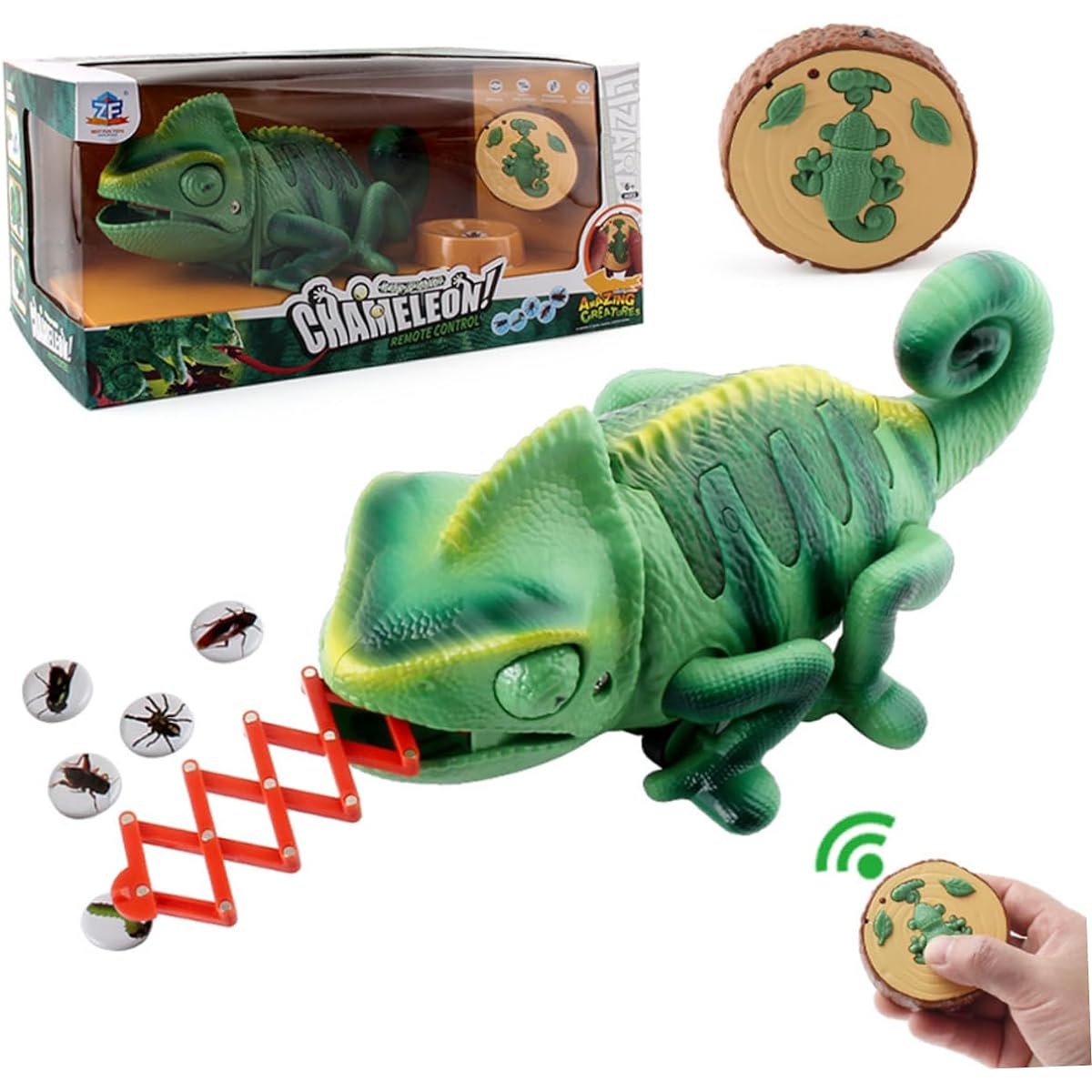 EXCEART Remote Control Light Crawling Chameleon Toy Kidcraft Playset Toy Remote Control Toy Toy