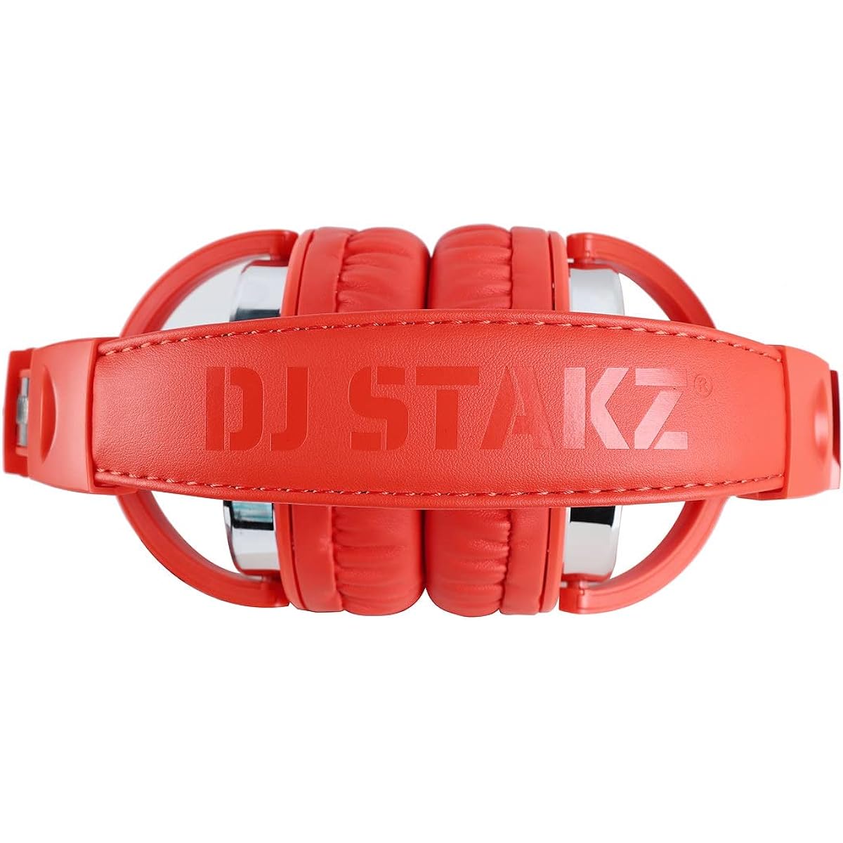 2CANZ Red DJ STAKZ Edition Over-Ear Professional Wired DJ Headphones - Reinforced 50mm Neodymium Drivers Closed Back Plush Comfortable Ear Cushions 8-Way Adjustable Ear Pads Foldable