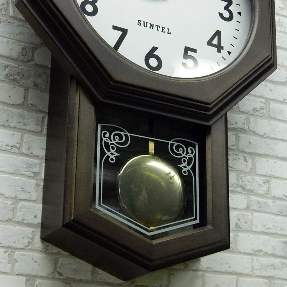Santel Made in Japan Modern Antique Radio-controlled Pendulum Clock (Arabic Letters Octagonal) SR05-DBK-A Black