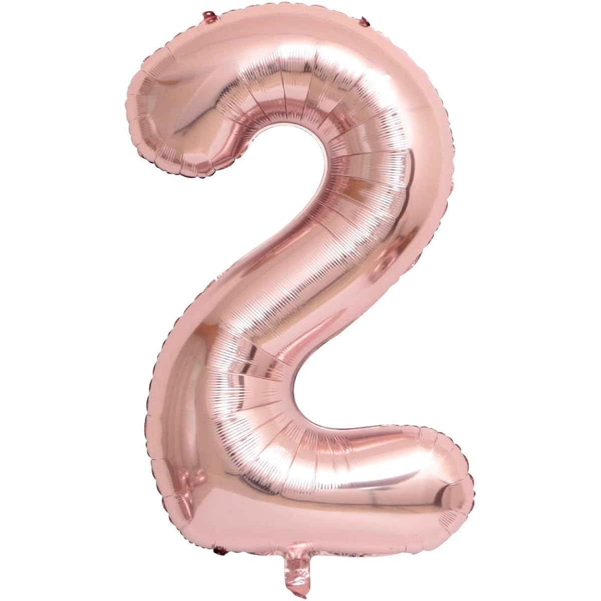 Balloon Numbers 40" Rose Gold Foil Balloons Number Mylar 0-9 Birthday Party Decorations Arabic Numerals for Birthday Party Wedding Bridal Shower Engagement Photo (Rose Gold No.2)