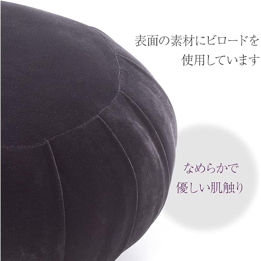 Buddhist Altar Shop Takita Shoten Zazen Futon (Zafu) Velvet 1 shaku (Diameter 30cm) ◆ Futon for Zazen Zafu Zafu Zafu Zafu Zafu Zabuton for Zazen Meditation Cushion Certificate Included