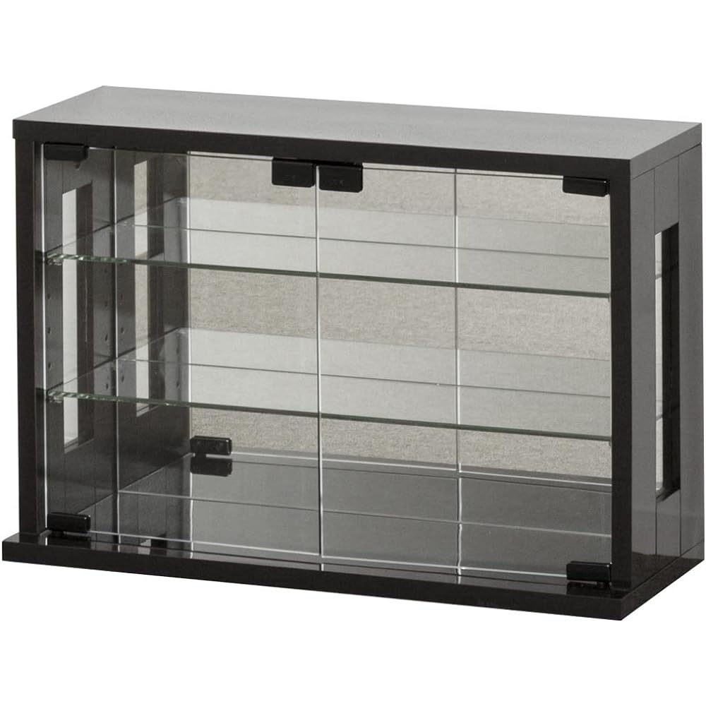 Kuroshio Glass Case Dark Brown Width 60 x Depth 23(20) x Height 40cm