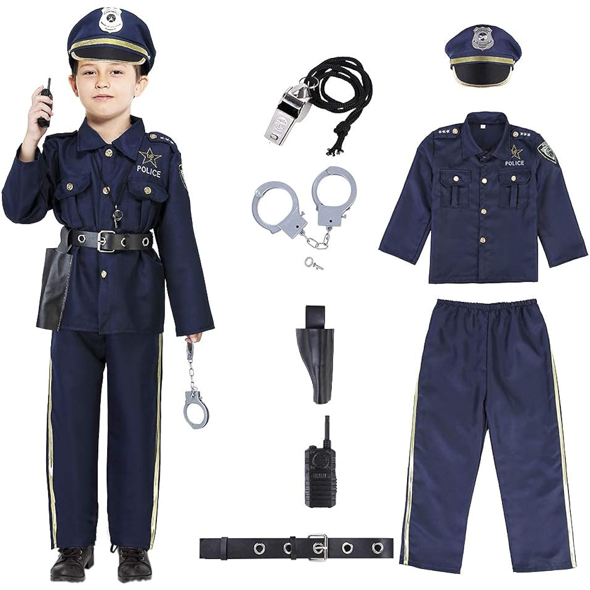 Twister.CK Police Costume for Kids Halloween Police Costume