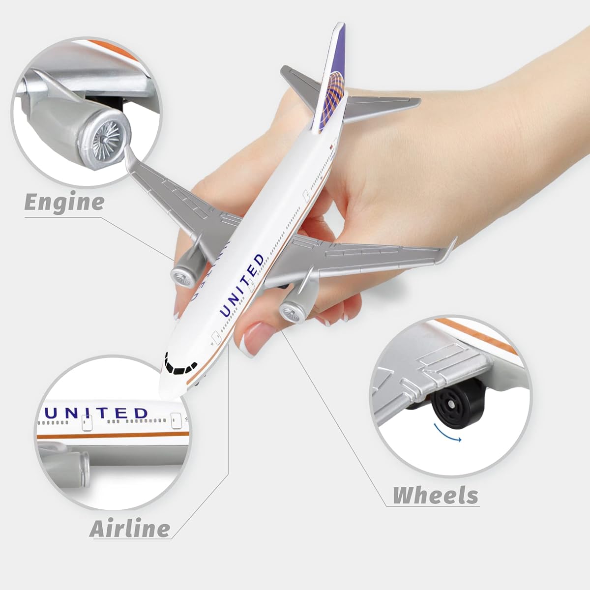 Joylludan Model Airplane United Models Plane Aircraft Model for Collection & Gift