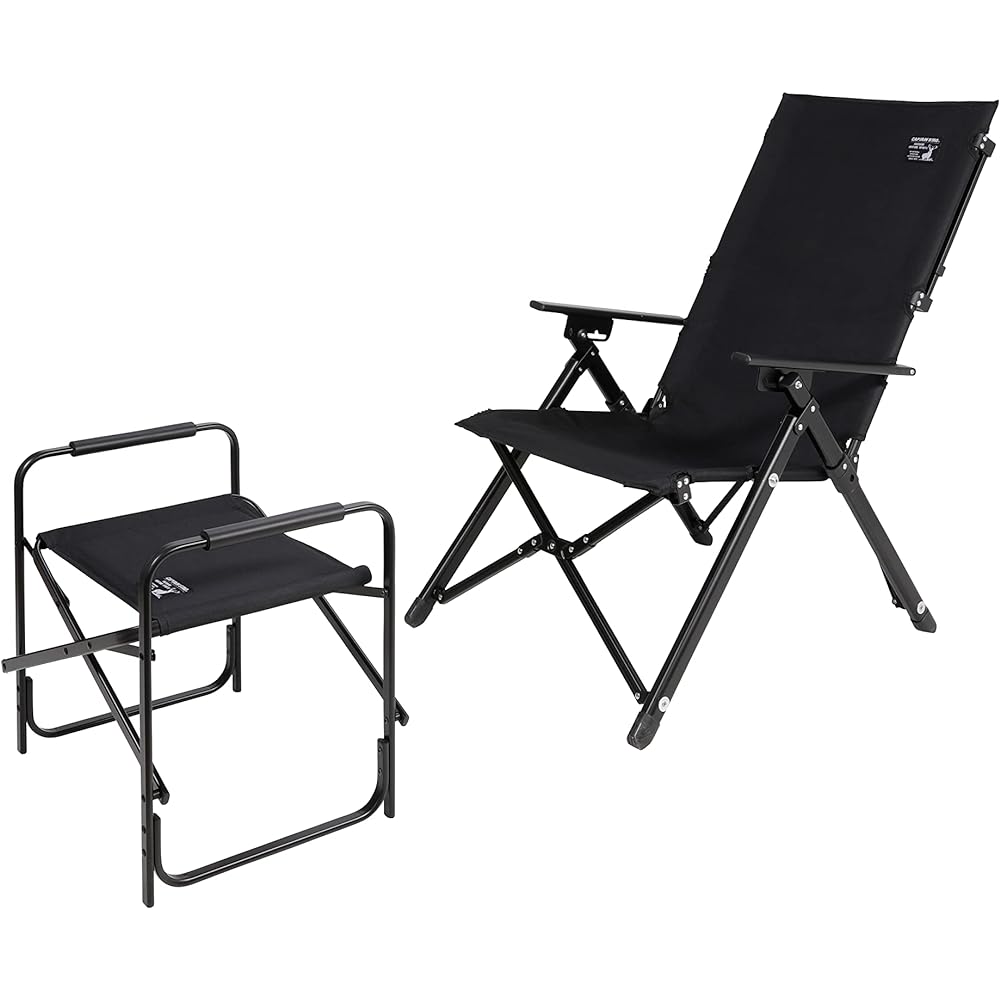 CAPTAIN STAG Ottoman Footrest Footstool Relaxing Footstool Load Capacity 80kg CS Black Label UC-1843