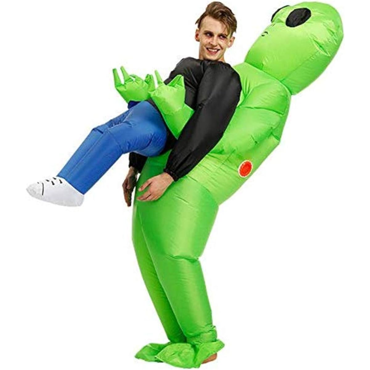 Alien Inflatable Clothing, Performance Costume, Green Carry, Funny Role Playing Party, Halloween Carnival Costume,Adult
