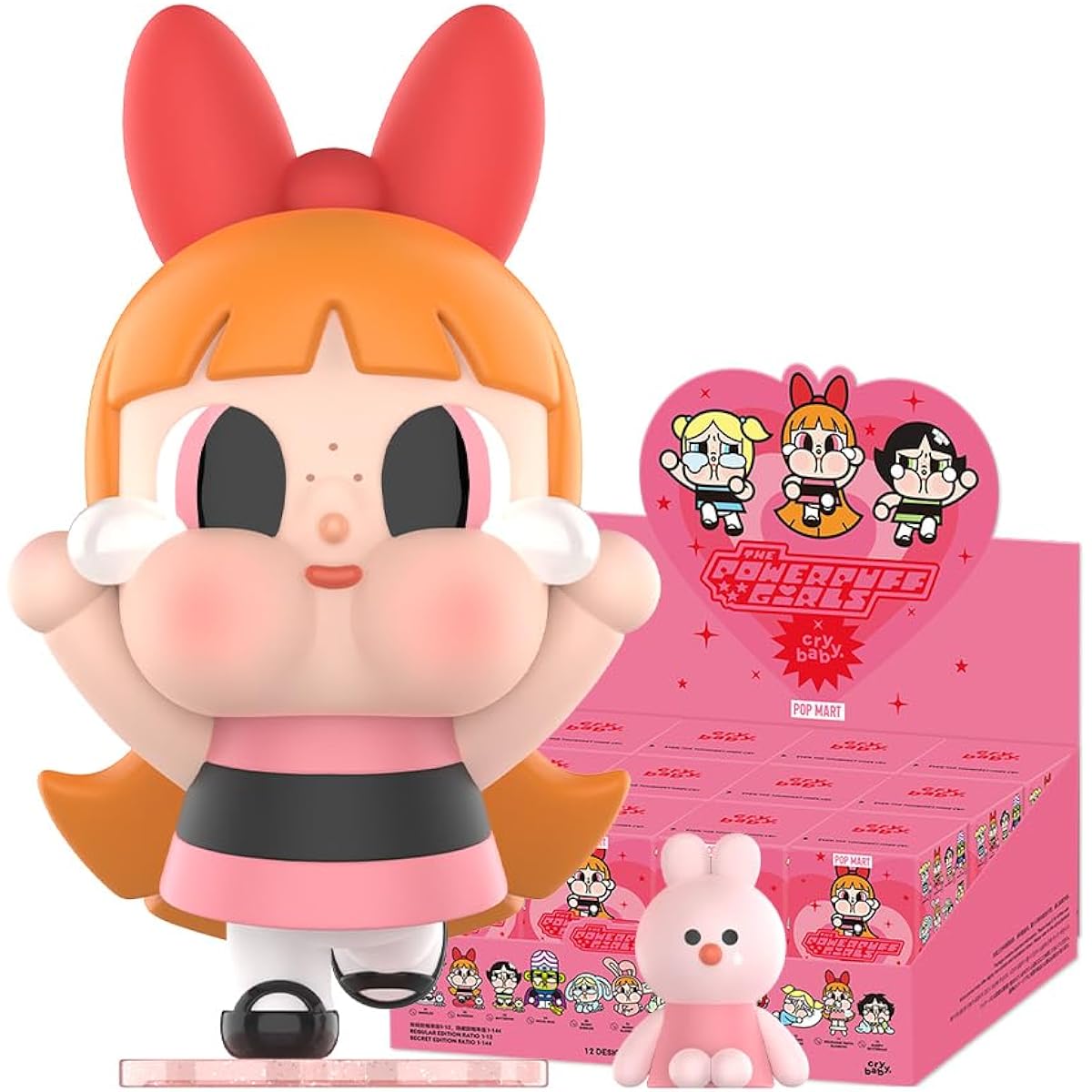 POP MART CRYBABY x Powerpuff Girls Series [Assorted Box 12 Pieces] Pop Mart Gachapon Blind Box Figure Plastic Model Premium Toy PVC Soft Vinyl Original Character Birthday Gift
