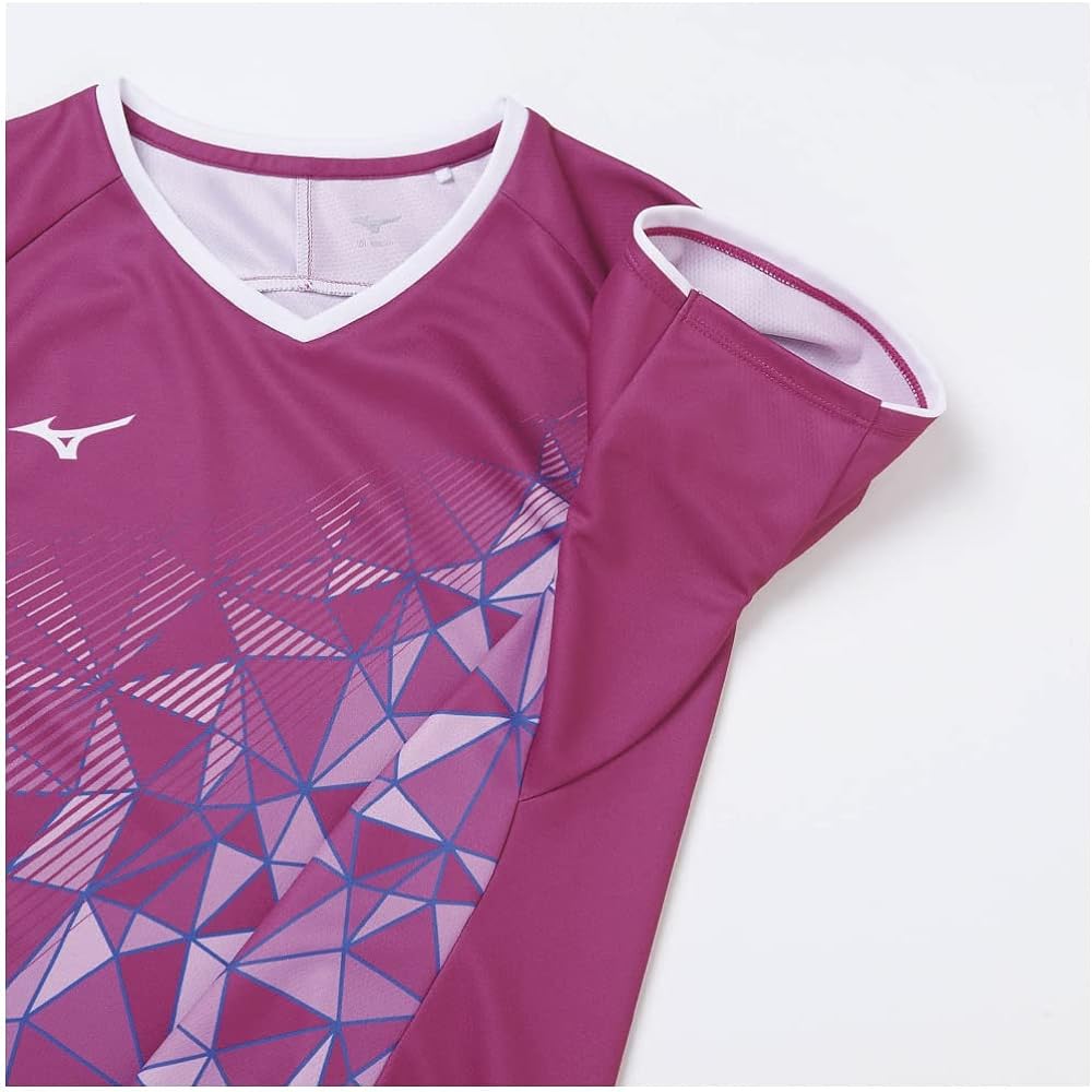 [Mizuno] Tennis Wear Game Shirt Sweat Absorbent Quick Drying Dynamotion Fit 62JA2204 Women's