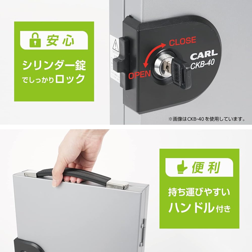 Carl Office Key Box Holds 40 Keys Wall Mounted Cylinder Lock CKB-40-S