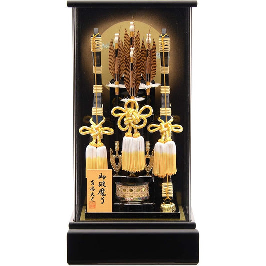 Hamayumi Yoshitoku Daiko Case Decoration No. 11 Black Lacquer Panoramic Acrylic Case h061-ys-210367